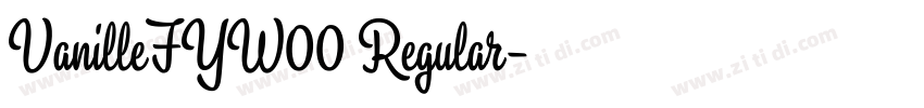 VanilleFYW00 Regular字体转换